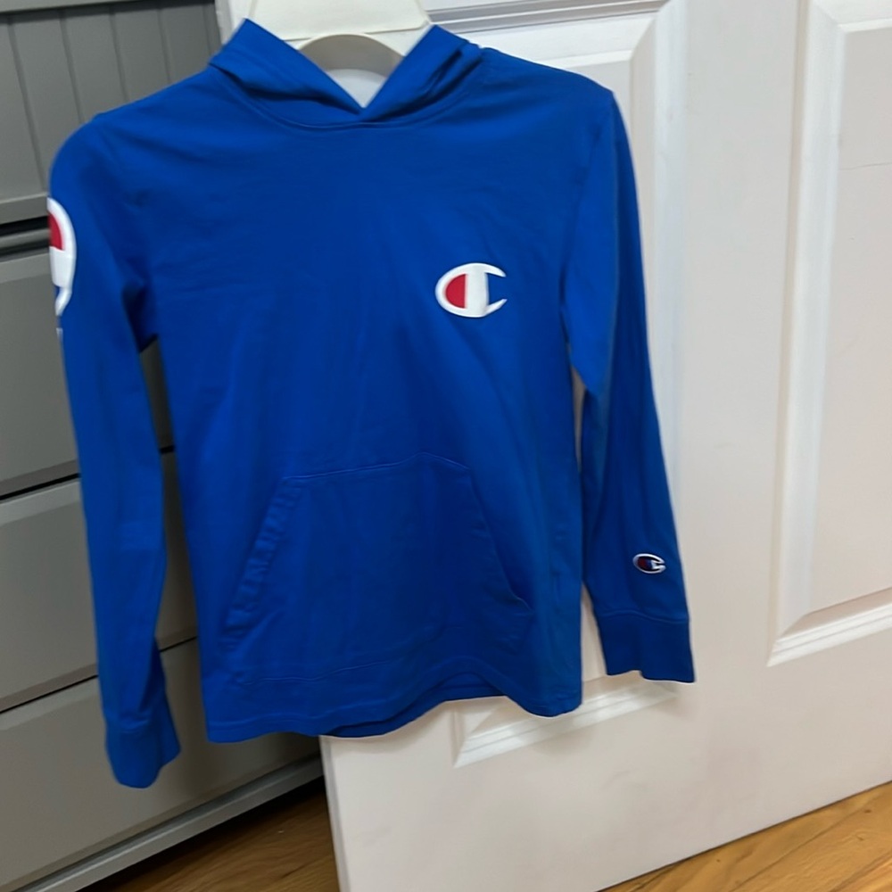 Champion long sleeve hooded shirt